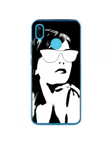 Coque Huawei P20 Lite Fille Lunettes Blanches - Jonathan Perez