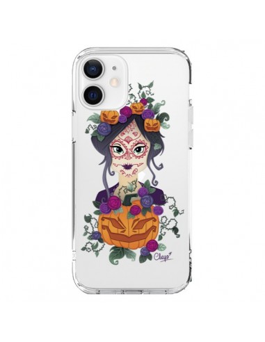 Cover iPhone 12 e 12 Pro Donna Occhi Chiusi Santa Muerte Trasparente - Chapo