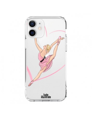 iPhone 12 and 12 Pro Case Ballerina Salto Danza Clear - kateillustrate
