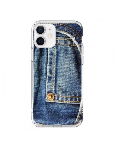 Cover iPhone 12 e 12 Pro Jean Blu Vintage - Laetitia