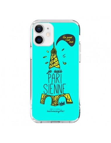 iPhone 12 and 12 Pro Case Je suis Parisienne La Tour Eiffel Blue - Leellouebrigitte