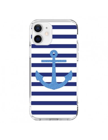 iPhone 12 and 12 Pro Case Ancora Marina Voile Navy Blue - Mary Nesrala