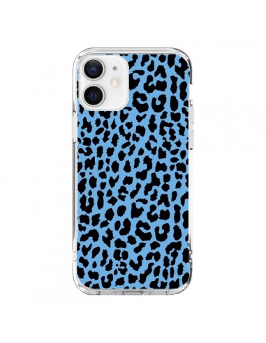 Coque iPhone 12 et 12 Pro Leopard Bleu Neon - Mary Nesrala