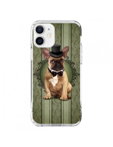 Cover iPhone 12 e 12 Pro Cane Bulldog Papillon Cappello - Maryline Cazenave