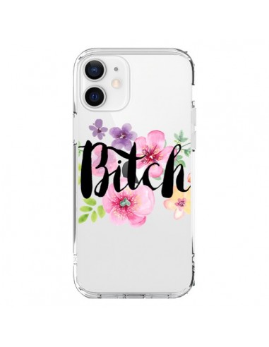 iPhone 12 and 12 Pro Case Bitch Flower Flowers Clear - Maryline Cazenave