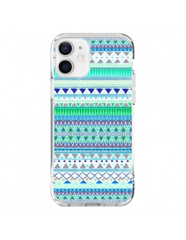 Coque iPhone 12 et 12 Pro Chenoa Bleu Azteque - Monica Martinez