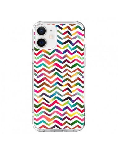 Cover iPhone 12 e 12 Pro Chevron Stripes Multicolore - Ninola Design