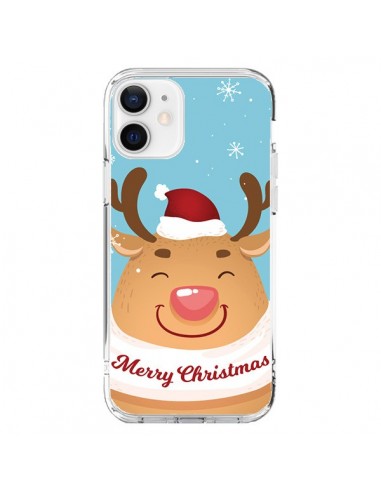 Coque iPhone 12 et 12 Pro Renne de Noël Merry Christmas - Nico