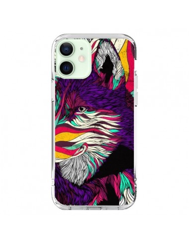 Coque iPhone 12 Mini Color Husky Chien Loup - Danny Ivan