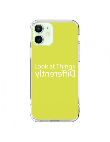 Coque iPhone 12 Mini Look at Different Things Yellow - Shop Gasoline