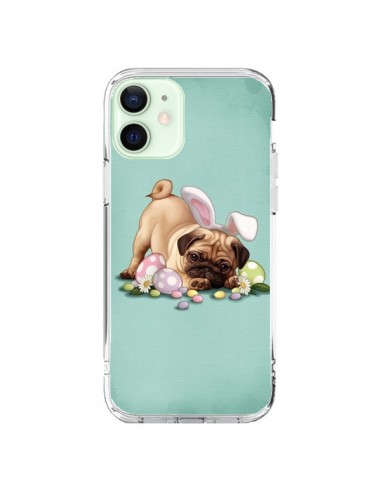 Coque iPhone 12 Mini Chien Dog Rabbit Lapin Pâques Easter - Maryline Cazenave