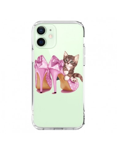 iPhone 12 Mini Case Caton Cat Kitten Scarpe Shoes Clear - Maryline Cazenave