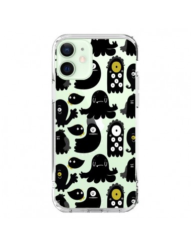 Cover iPhone 12 Mini Monsters Pattern Mostri Trasparente - Maria Jose Da Luz