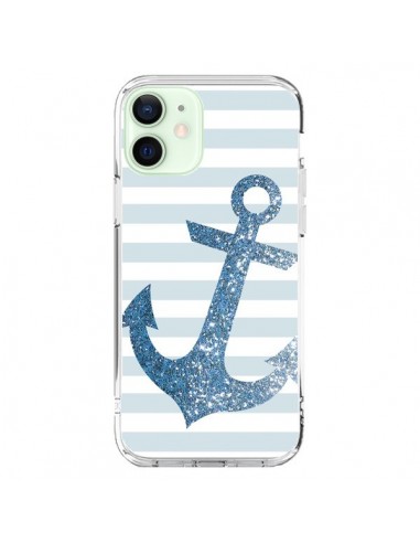 Cover iPhone 12 Mini Ancora Marina Blu - Monica Martinez