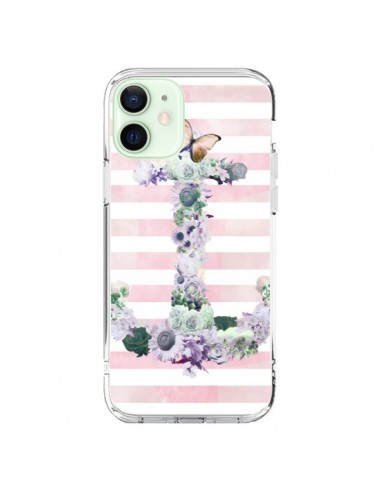 Cover iPhone 12 Mini Ancora Marina Rosa Fiori - Monica Martinez