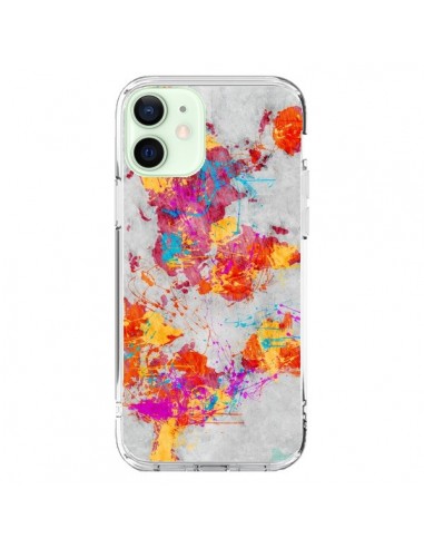 Coque iPhone 12 Mini Terre Map Monde Mother Earth Crying - Maximilian San