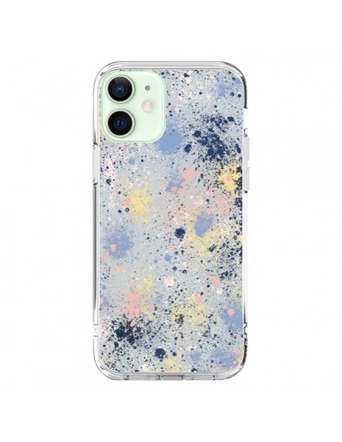 Cover iPhone 12 Mini Gradient Watercolor Lines Blu - Ninola Design