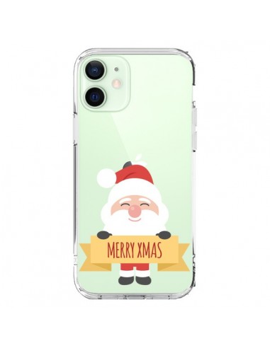 Cover iPhone 12 Mini Babbo Natale Trasparente - Nico