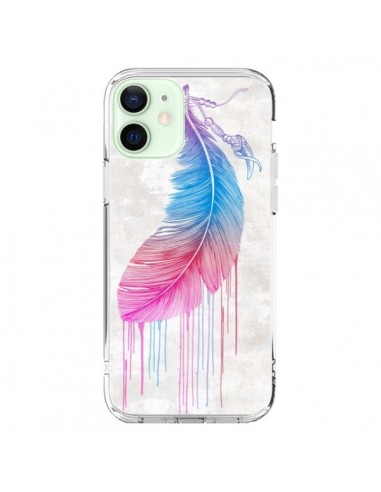 Coque iPhone 12 Mini Plume arc-en-ciel - Rachel Caldwell