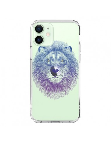 Cover iPhone 12 Mini Leone Animale Trasparente - Rachel Caldwell