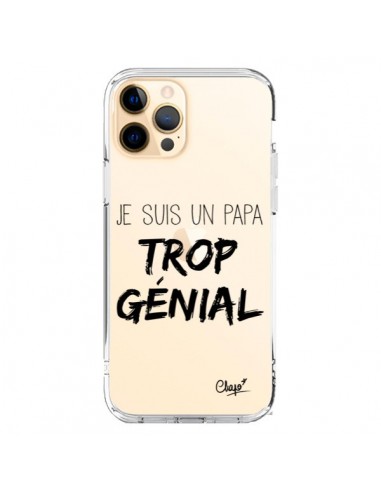 Cover iPhone 12 Pro Max Sono un Papà Geniale Trasparente - Chapo