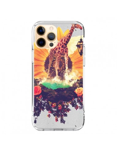 Cover iPhone 12 Pro Max Giraffa Fiori - Eleaxart