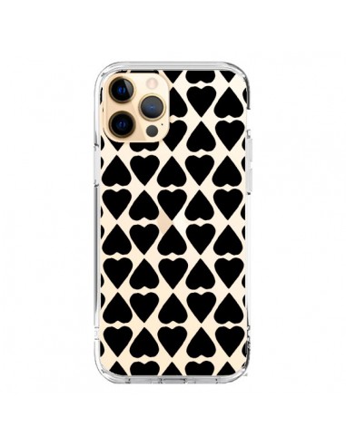 Cover iPhone 12 Pro Max Cuore Nero Trasparente - Project M