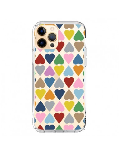 Cover iPhone 12 Pro Max Cuore Colorato Trasparente - Project M