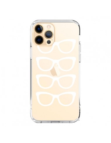 Cover iPhone 12 Pro Max Occhiali da Sole Bianco Trasparente - Project M