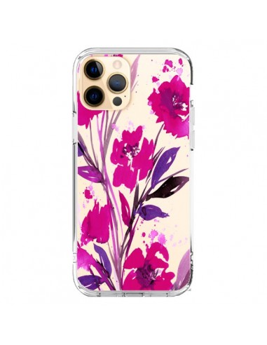 Cover iPhone 12 Pro Max Rose Fiori Trasparente - Ebi Emporium