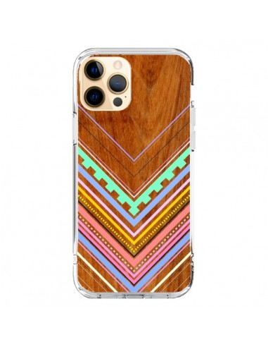 Cover iPhone 12 Pro Max Azteco Arbutus Pastel Legno Aztec Tribal - Jenny Mhairi