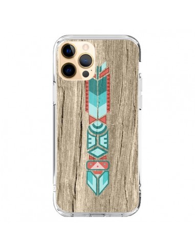 Cover iPhone 12 Pro Max Totem Tribal Azteco Legno Wood - Jonathan Perez