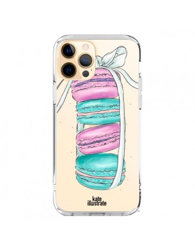 Cover iPhone 12 Pro Max Macarons Rosa Menta Trasparente - kateillustrate