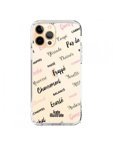 Cover iPhone 12 Pro Max Ballerina Parole Trasparente - kateillustrate