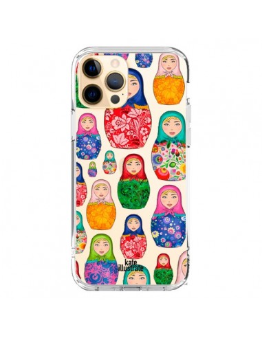 Cover iPhone 12 Pro Max Matryoshka Bambola Russa Trasparente - kateillustrate