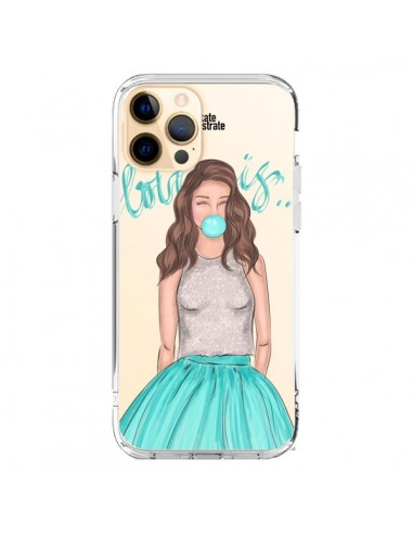 Coque iPhone 12 Pro Max Bubble Girls Tiffany Bleu Transparente - kateillustrate