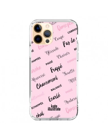 Coque iPhone 12 Pro Max Ballerina Ballerine Mots - kateillustrate