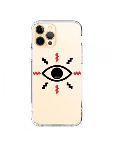 Cover iPhone 12 Pro Max Eye I See You Occhio Trasparente - Koura-Rosy Kane