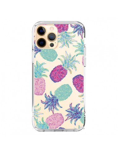 Cover iPhone 12 Pro Max Ananas Frutta Estate Trasparente - Lisa Argyropoulos