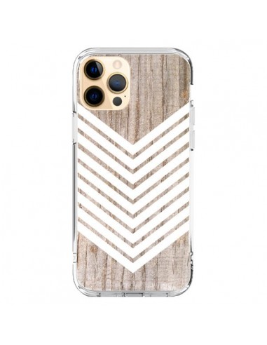 iPhone 12 Pro Max Case Tribal Aztec Wood Wood Arrow White - Laetitia