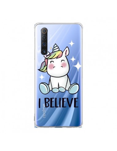 Coque Realme X50 5G Licorne I Believe Transparente - Maryline Cazenave