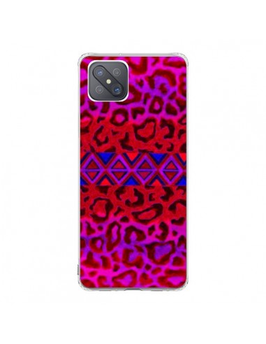 Coque Oppo Reno4 Z 5G Tribal Leopard Rouge - Ebi Emporium