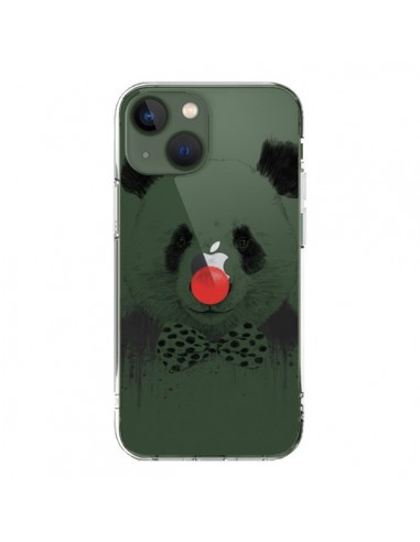 Coque iPhone 13 Clown Panda Transparente - Balazs Solti