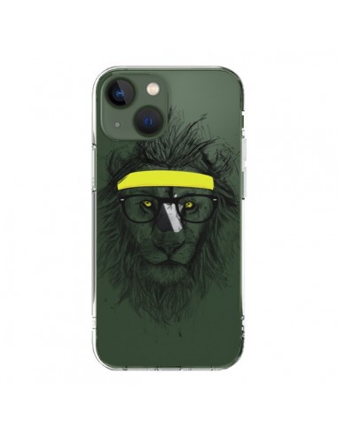 Cover iPhone 13 Hipster Leone Trasparente - Balazs Solti