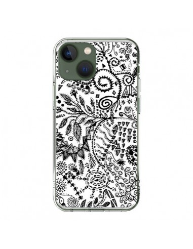 iPhone 13 Case Aztec Black and White - Eleaxart