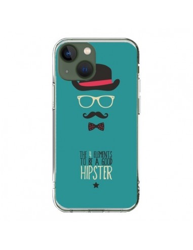 Cover iPhone 13 Cappello, Occhiali, Baffi, Papillon Per Essere Un Buon Hipster - Eleaxart