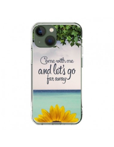 Cover iPhone 13 Let's Go Far Away Fiori Girasoli - Eleaxart