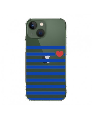 Cover iPhone 13 Mariniere Cuore Amore Trasparente - Jonathan Perez