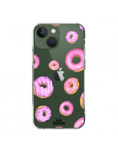 Cover iPhone 13 Ciambelle Rosa Trasparente - kateillustrate