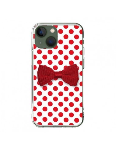 Cover iPhone 13 Papillon Rosso Femminile Bow Tie - Laetitia